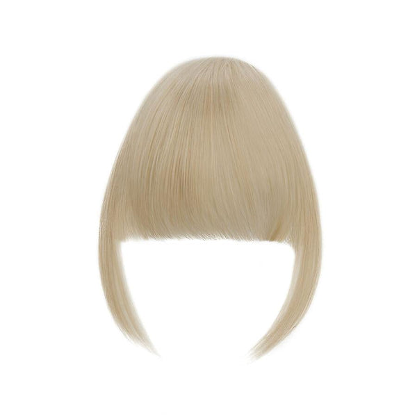 Clip In Hair Bangs Extensions French 28Cm Blonde Bleachblonde Pieces Hair Extensions