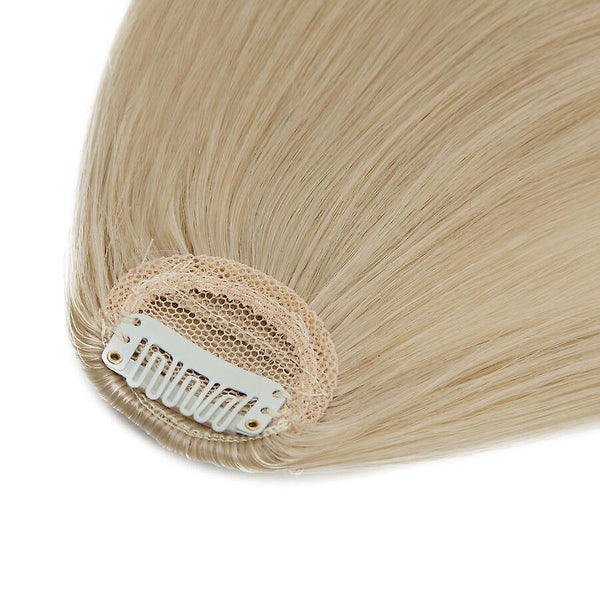 Clip In Hair Bangs Extensions French 28Cm Blonde Bleachblonde Pieces Hair Extensions