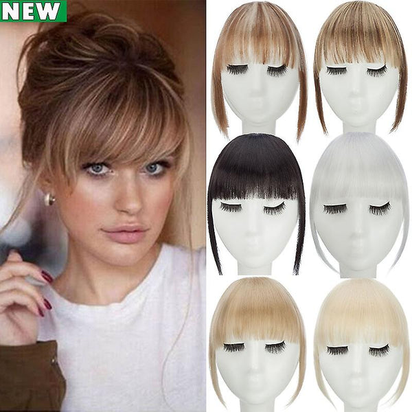 Clip In Hair Bangs Extensions 28Cm Medium Brown French Stylish Pieces Hair Extensions