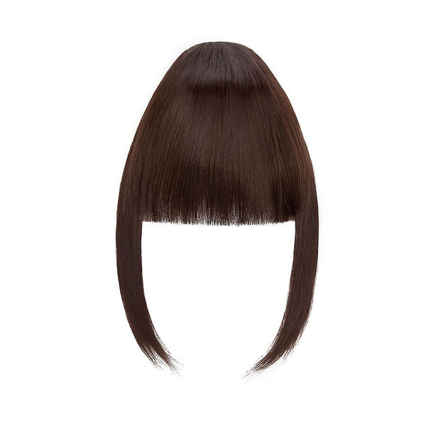 Clip In Hair Bangs Extensions 28Cm Medium Brown French Stylish Pieces Hair Extensions
