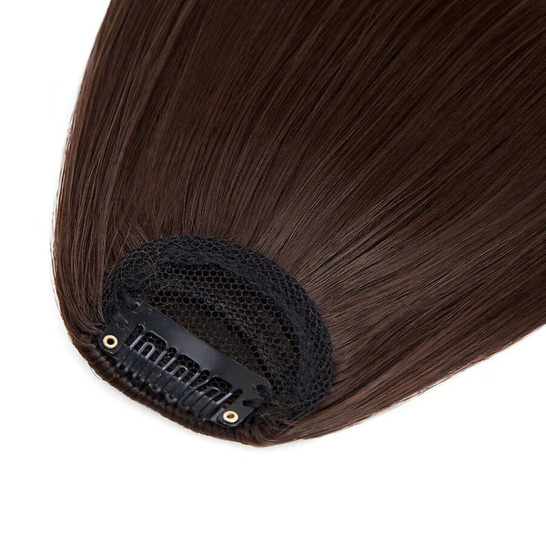 Clip In Hair Bangs Extensions 28Cm Medium Brown French Stylish Pieces Hair Extensions