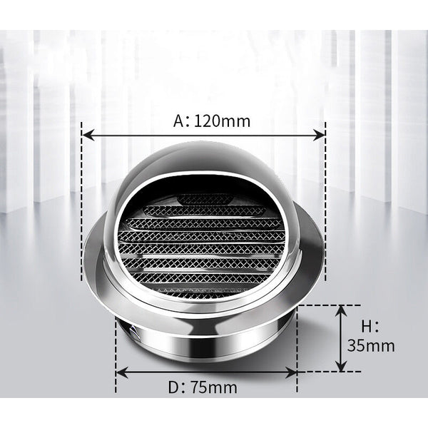Stainless Steel Ventilation Grille 80Mm Durable Airflow Equipment Exhaust Fans & Ventilators