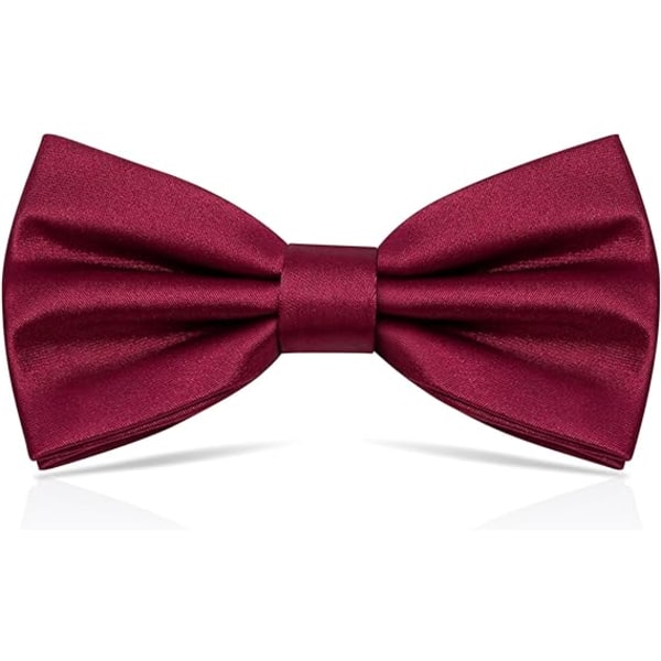 Pre Tied Bow For Men Tux Adjustable Formal Neck Satin Party Wedding (Red) Ties