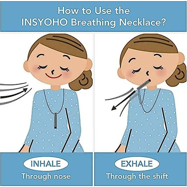 2Pcs Breathing Necklace Anxiety For Women Stress Relief Mindful Stainless Steel Meditation Relaxation Silver Gold Necklaces & Pendants