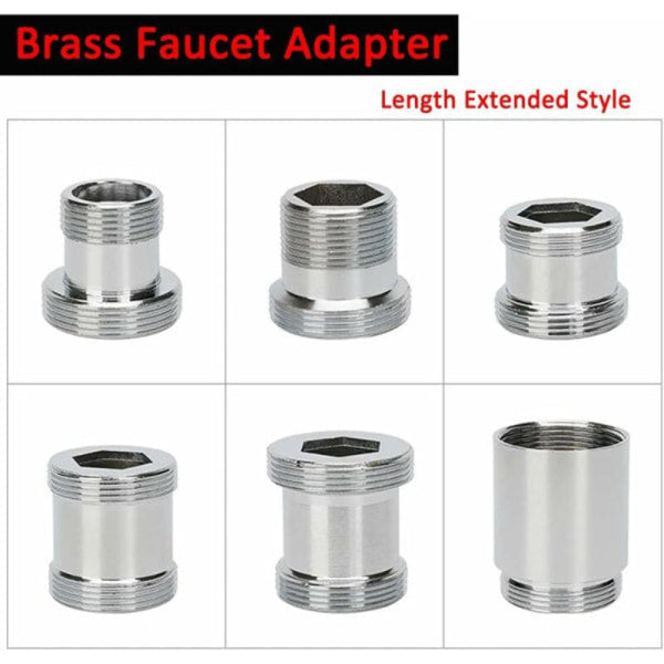 2 Pack Brass Faucet Adapter 22Mm Male To Aerator Connector Other Pipe Tools