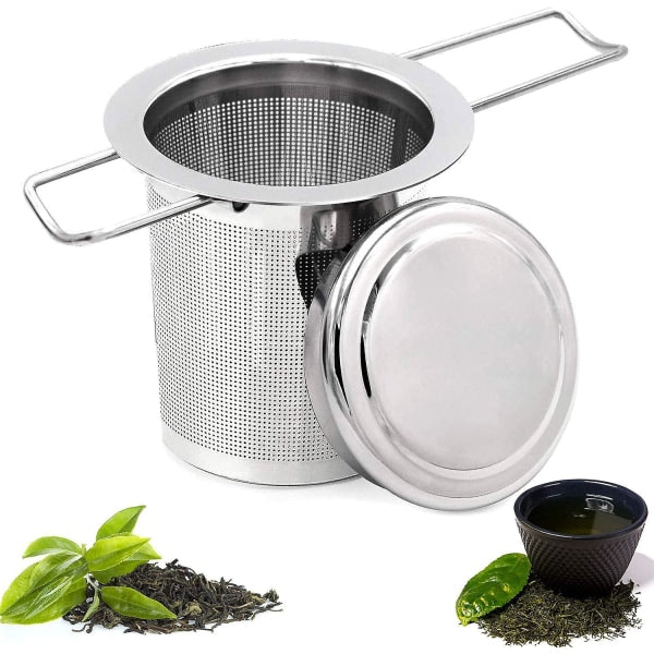Stainless Steel Tea Strainer With Fine Mesh And Foldable Handle Colanders Strainers & Sifters