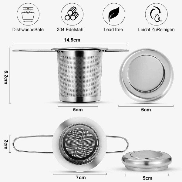 Stainless Steel Tea Strainer With Fine Mesh And Foldable Handle Colanders Strainers & Sifters