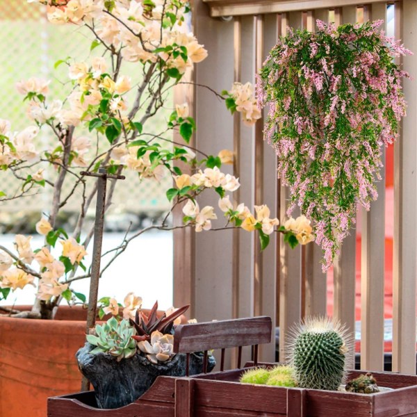 Uv Resistant Artificial Hanging Plants Set Of 2 Artificial Plants