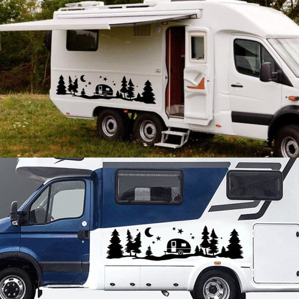 Tree Forest Vinyl Body Decal Sticker Suv Rv Van Caravan Off Decals & Stickers