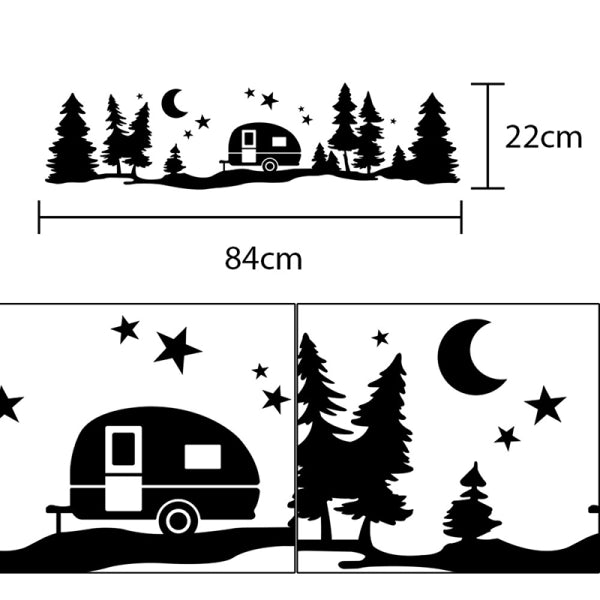 Tree Forest Vinyl Body Decal Sticker Suv Rv Van Caravan Off Decals & Stickers