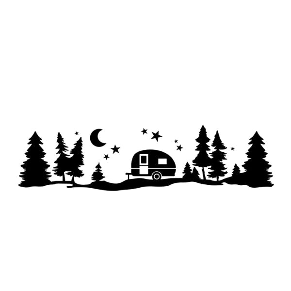 Tree Forest Vinyl Body Decal Sticker Suv Rv Van Caravan Off Decals & Stickers