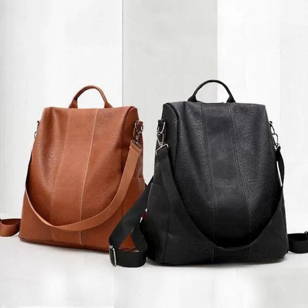Womens Backpack Leather School Bag Large Capacity All Match Fashion 1St Black Women Backpacks