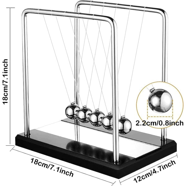 Newton's Pendulum Large Cradle 18 Cm Balls Swing Science Game Office Desk Decoration Educational Toys