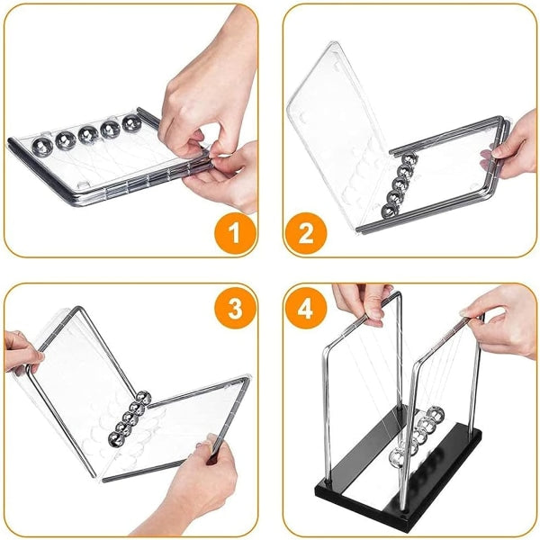 Newton's Pendulum Large Cradle 18 Cm Balls Swing Science Game Office Desk Decoration Educational Toys