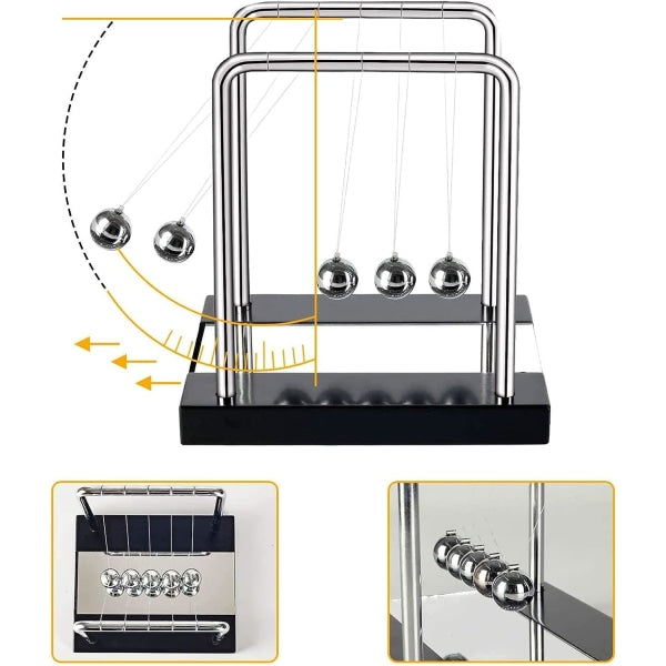 Newton's Pendulum Large Cradle 18 Cm Balls Swing Science Game Office Desk Decoration Educational Toys