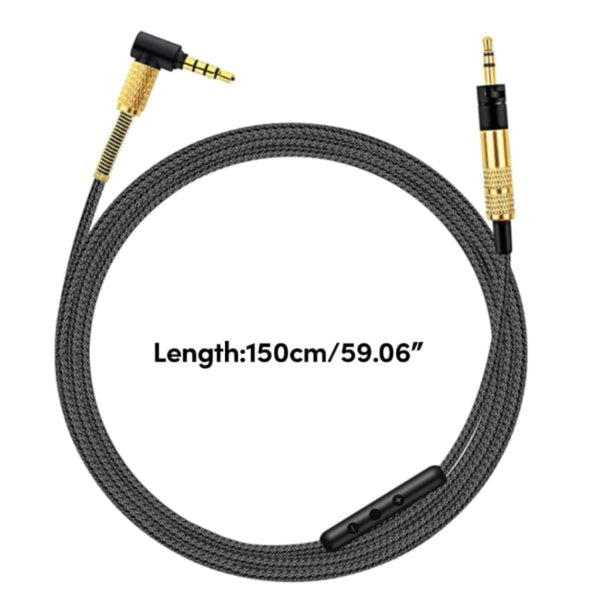 2.5Mm To 3.5Mm Headphone Cable With Mic & Volume Control For Momentum Over Ear 1/2/3 Headphone Accessories