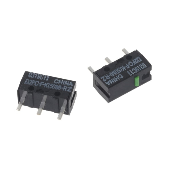 2Pcs Green Dot Mouse Microswitch D2fc Fk(50M) Rz For Razer Microswitches Million Clicks Lifetime Switch Accessories