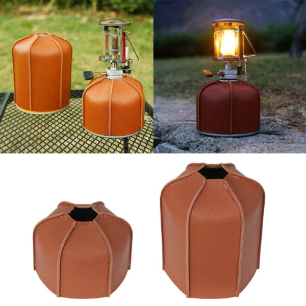 Pu Leather Gas Tank Protector Cover For 230G/450G Cylinders Other Hiking Equipment
