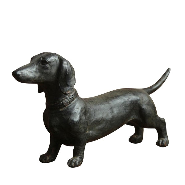 Resin Dachshund Statue Antique Collectible Ornament Ornaments & Statues