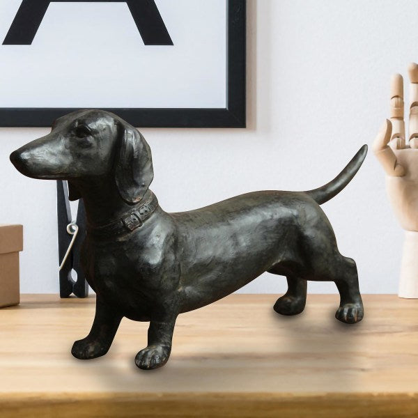 Resin Dachshund Statue Antique Collectible Ornament Ornaments & Statues
