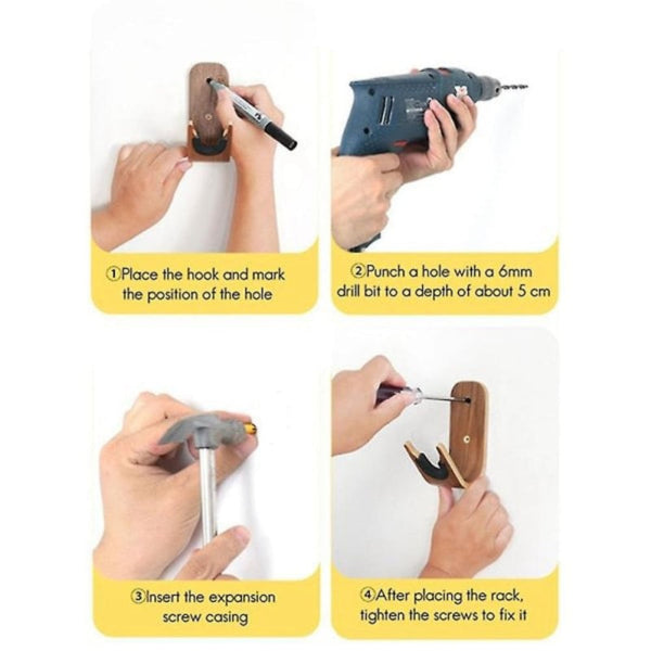 Unique Bent Wood Skateboard & Guitar Wall Hanger Mount Holds Up To 20Kg Guitar Accessories