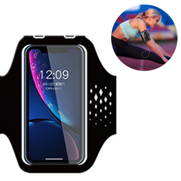 Universal Waterproof Phone Armband Iphone Samsung Black Compatible With Phones Up To 6.5In Other Mobile Accessories