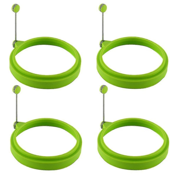 4 Pcs Silicone Egg Ring Rings Non Stick Cooking Perfect Fried Shape Or Pancake Egg & Pancake Rings