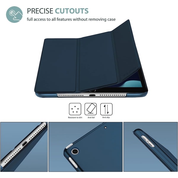 Procase Ipad 10.2 Case 9Th Generation Hard Shell Blue Cases Covers Keyboard Folios