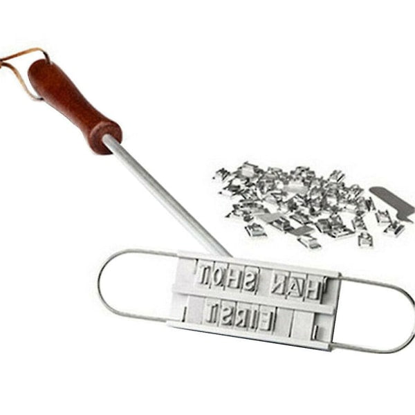 Barbecue Meat Stamp Wooden Handle Diy Steak Branding Tool Barbecue Accessories