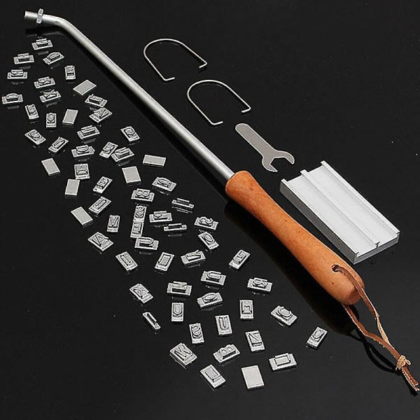 Barbecue Meat Stamp Wooden Handle Diy Steak Branding Tool Barbecue Accessories