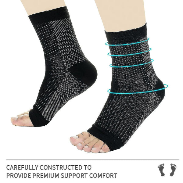 3 Pairs Of Neuropathy Soothing For Pain Tendinitis Compression Plantar Fasciitis Black L Xl Socks