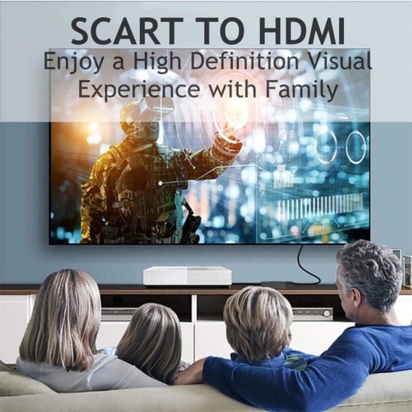 Scart To Hdmi Converter All In One Adapter 1080P Monitor/Av Cables & Adapters