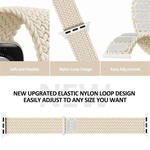 Braided Solo Loop Compatible With Apple Watch Ultra 49Mm 45Mm 44Mm 42Mm 41Mm 40Mm 38Mm For Series 7 6 Summeru Bracelet Watch Bands