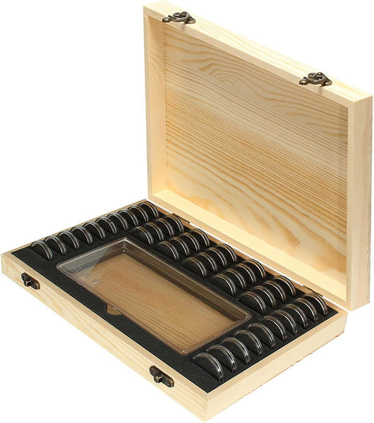 Coin Capsules Holder Case Lock Storage 40 Coins 100 Banknotes Coin Holders