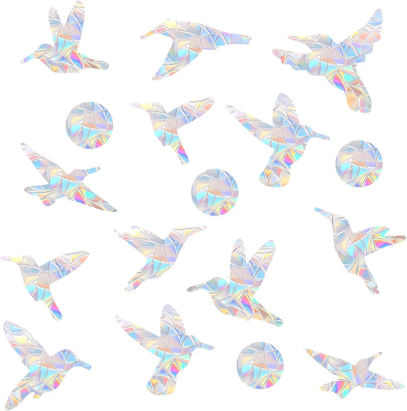 54 Pcs Bird Strike Window Clings Anti Collision Decals For Safety Seasonal Decorations