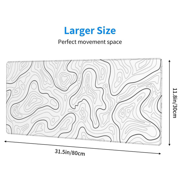 Abstract Topographic Map Large Gaming Mouse Pad 31.5X11.8 Inch Mouse Pads & Wrist Rests
