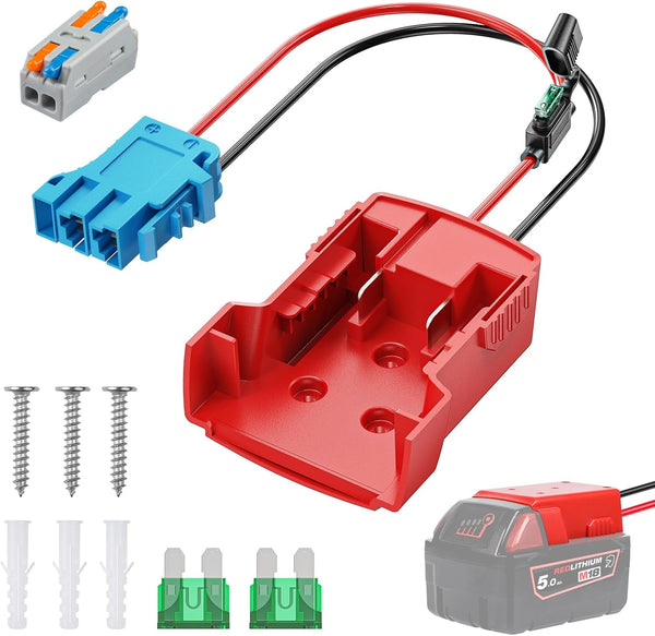 Power Wheel Adapter For Milwaukee M18 Battery Peg Perego With Original Wire Harness Connector Dc Conversion Children's Riding Toys Kids Ride On Toys