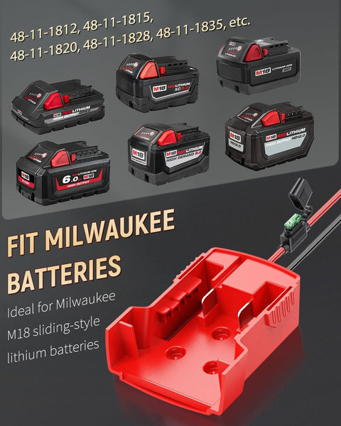 Power Wheel Adapter For Milwaukee M18 Battery Peg Perego With Original Wire Harness Connector Dc Conversion Children's Riding Toys Kids Ride On Toys