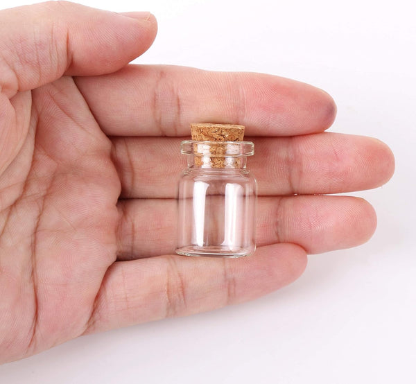 24Pcs 5Ml Mini Glass Bottles With Cork Stoppers For Diy Crafts & Decor Bottle Stoppers