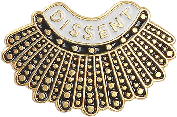 Enamel Rbg Dissent Collar & Female Justice Brooch Pins