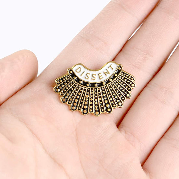 Enamel Rbg Dissent Collar & Female Justice Brooch Pins