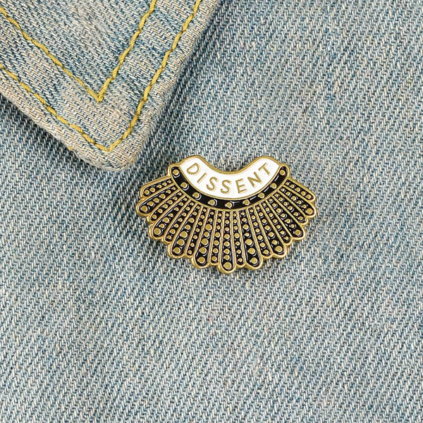 Enamel Rbg Dissent Collar & Female Justice Brooch Pins
