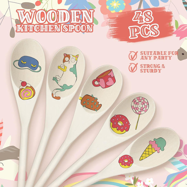 48 Pcs Spoons Set For Mom 10 12 Inch Oval Cooking & Serving Placeholder