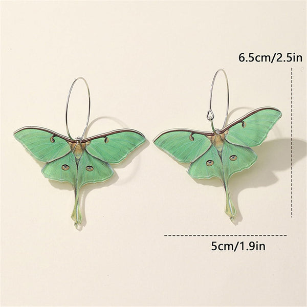 Butterfly For Women Unique Punk Insect Moth Drop Colorful Lightweight Acrylic Wing Statement Party Jewelry Earrings