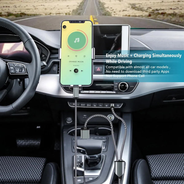 Usb C To 3.5Mm Aux Audio Cable With Charging 2 In 1 Car Stereo Headset Pd 18W Compatible Iphone 16/15 Samsung Galaxy S25/S24/S23/S22+ Google Pixel 7 O