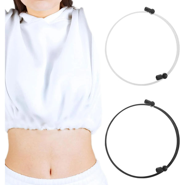 2 Pcs Tuck Band Adjustable Crop Tool For Women Waist Shirts Sweate Elastic Transform The Way You Style Your Tops Suitable Yoga Fitness And Other Sport