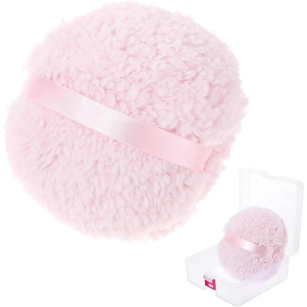 Body Powder Puff 6 Inch With Storage Container Pink Soft For Large Dust Puffs Women Applicator Sponges Applicators & Cotton
