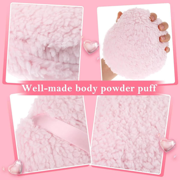 Body Powder Puff 6 Inch With Storage Container Pink Soft For Large Dust Puffs Women Applicator Sponges Applicators & Cotton