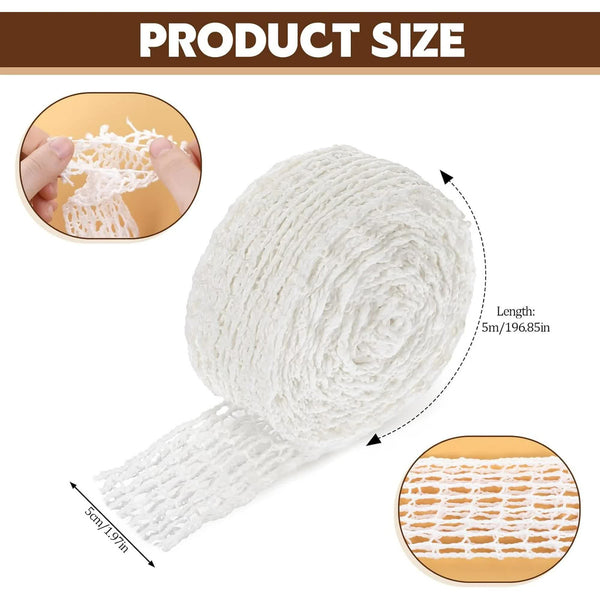 16.4Ft Meat Netting Roll Size 18 Elastic Smoked Beef Poultry Ham Cooking Twine Cooked Food Mesh Bag For Or Drying Sausage Making Other Kitchen Gadgets