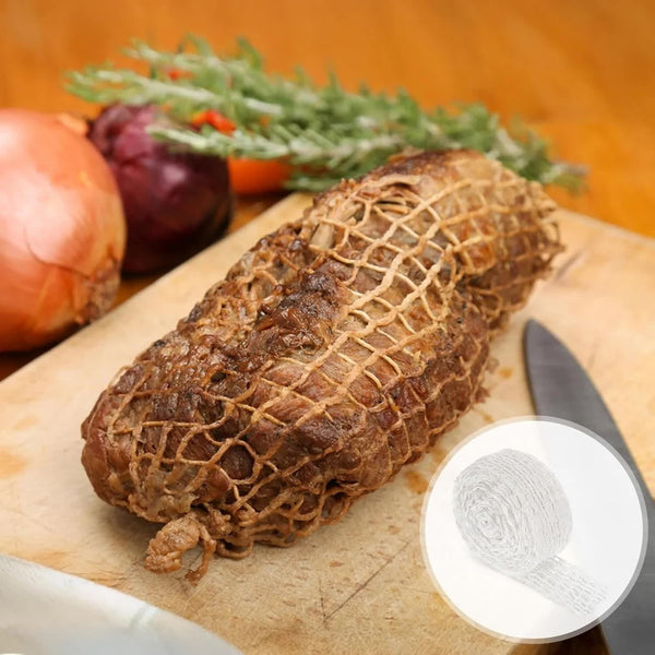 16.4Ft Meat Netting Roll Size 18 Elastic Smoked Beef Poultry Ham Cooking Twine Cooked Food Mesh Bag For Or Drying Sausage Making Other Kitchen Gadgets
